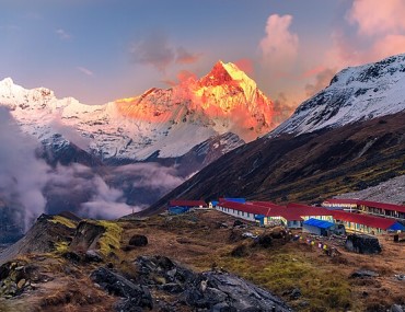 sunrise view of Annapurna Base Camp