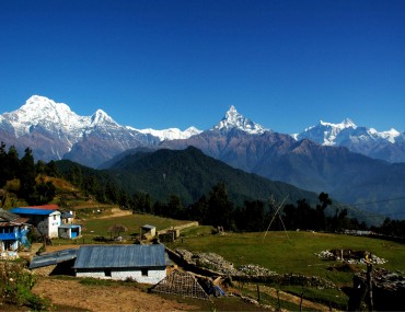 Annapuran and Machhapuchre range view seen from Australian Camp