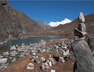 Lang Posa Tso, the first lake of Gokyo Valley