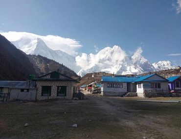 Manaslu view from bhimthang,after crossing the pass