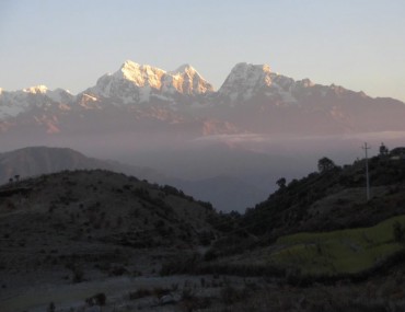 sun Rise on Numbur Himal seen from Dhaap