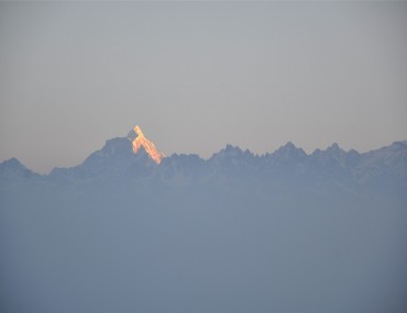 Sunrise view on Gaurishanker Himal seen from Pikey peak